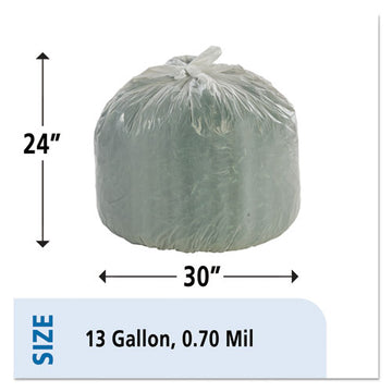 Stout® by Envision™ Controlled Life-cycle Plastic Trash Bags, 13 Gal, 0.7 Mil, 24" X 30", White, 120-box freeshipping - TVN Wholesale